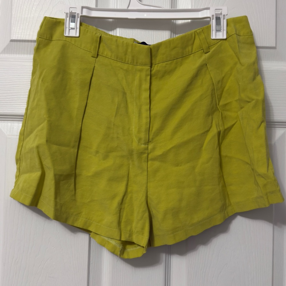 Vibrant High Waist Lime Shorts
